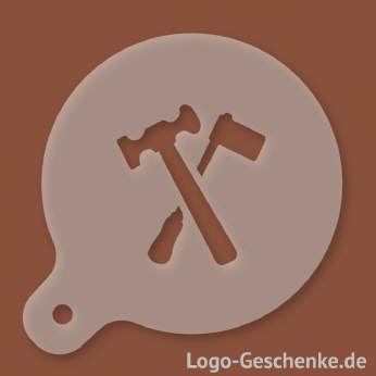 Logo-Geschenk Cappuccino-Schablone aus Kunststoff