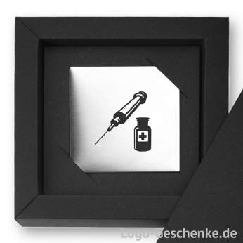 Logo-Geschenk Magnet aus Edelstahl