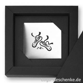 Logo-Geschenk Magnet aus Edelstahl
