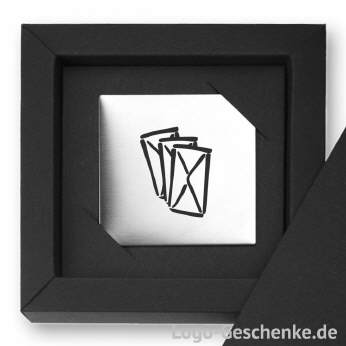 Logo-Geschenk Magnet aus Edelstahl
