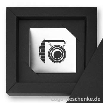 Logo-Geschenk Magnet aus Edelstahl