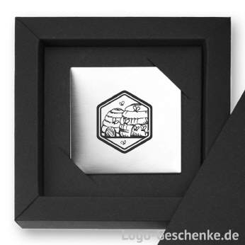 Logo-Geschenk Magnet aus Edelstahl